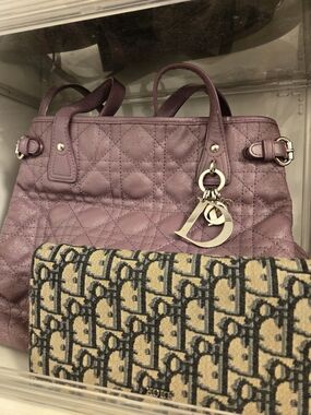 Dior Mauve Quilted Lady Dior Shoulder Bag with Signature Charms